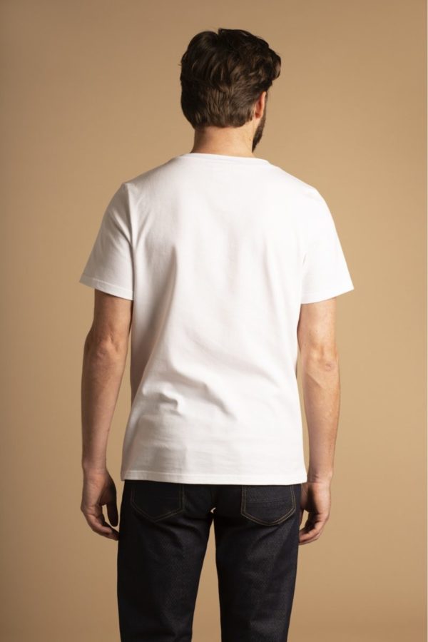 T-Shirt Col V Blanc - Dao – Image 3